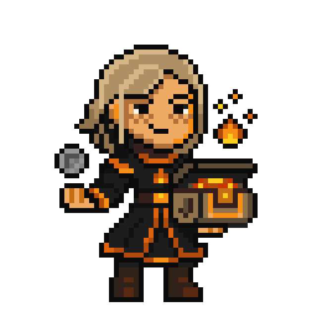 Retrato pixel art de Tizi